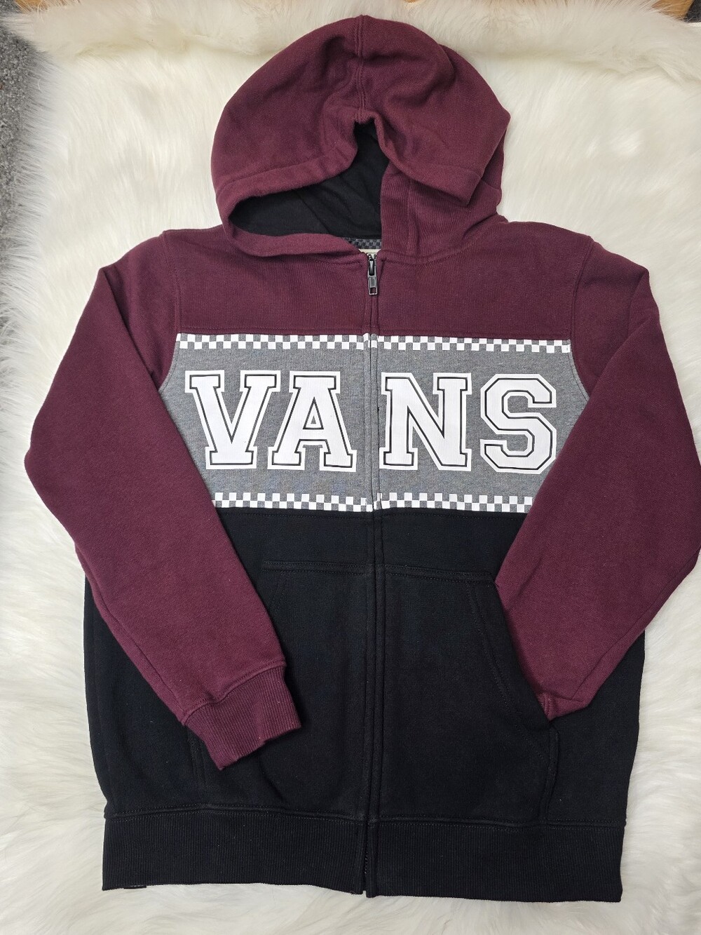 Boys Vans Zip Up Hoodie, Small